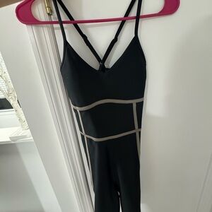 Abercrombie & Fitch Black Jumpsuit with Tan Accents